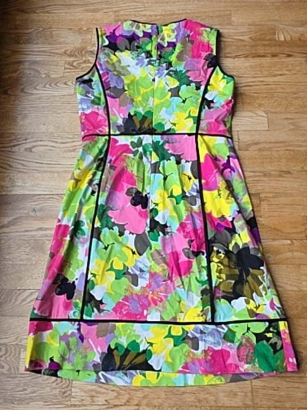 (8) Calvin Klein Floral Sleeveless Dress Summer Gardencore Vacation Wedding MOB - Picture 9 of 9